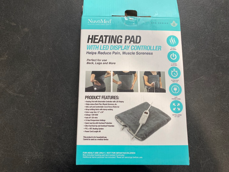 Photo 3 of King Size Heating Pad for Back Pain & Cramps Relief, FSA HSA Eligible, Auto Shut Off, Machine Washable, Moist Heat Pad for Neck & Shoulder,...