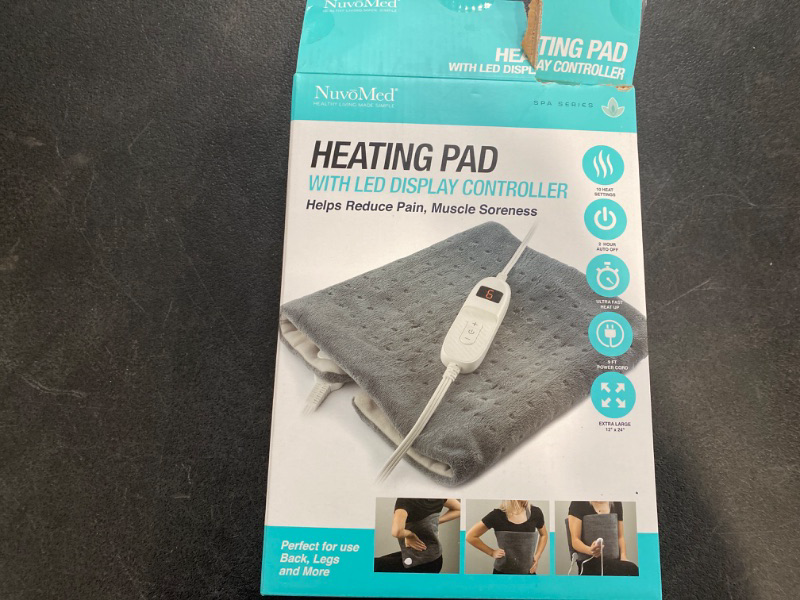 Photo 2 of King Size Heating Pad for Back Pain & Cramps Relief, FSA HSA Eligible, Auto Shut Off, Machine Washable, Moist Heat Pad for Neck & Shoulder,...