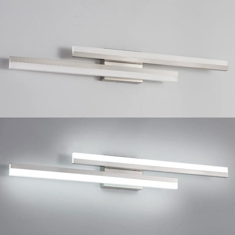 Photo 1 of PRESDE 32inch Modern LED Vanity Light Fixtures for Bathroom Brushed Nickel Bath Lighting?Cold White 600