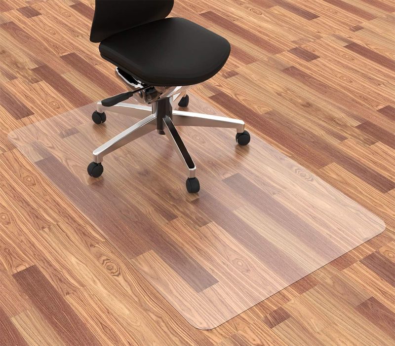 Photo 1 of  Office Chair Mat for Hardwood Floor, 48” x 30” Clear Desk Chair Mat for Hard Floor, Easy Glide for Chairs