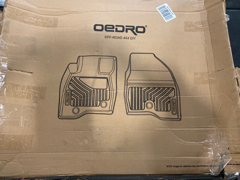 Photo 3 of OEDRO Floor Mats Fit forOff Road4x4 DIY , Unique Black TPE All-Weather Guard Includes 1st and 2nd Row: Front, Rear, Full Set Liners