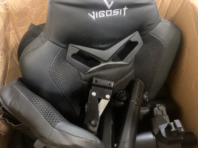 Photo 2 of Vigosit Gaming Chair PRO, Ergonomic Gaming Chairs for Adults Heavy People, Reclining Office Desk Computer Chair with Footrest and Lumbar Support, Big and Tall Mesh Gamer Chair with Cushion (Black)