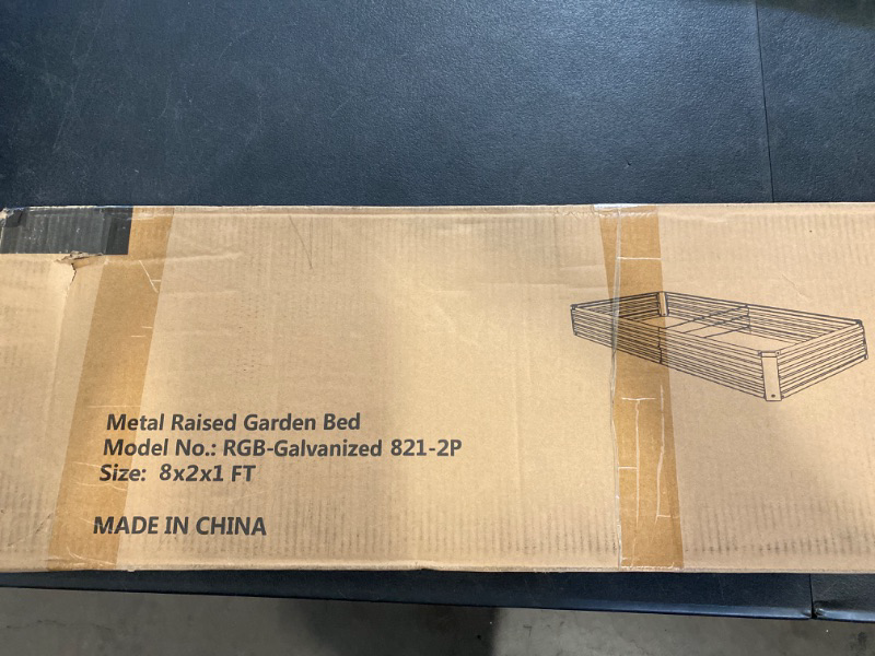 Photo 2 of Land Guard 8×4×2 ft Galvanized Raised Garden Bed Kit, Galvanized Planter Raised Garden Boxes Outdoor, Large Metal Raised Garden Beds for Vegetables.