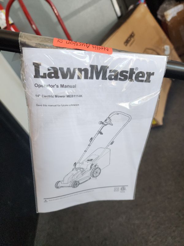 Photo 9 of LawnMaster MEB1114K Electric Corded Lawn Mower 15-Inch **Slightly Dirty from Being Put Together**