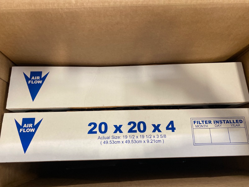 Photo 2 of BNX TruFilter 20x20x4 (19.5’’ x 19.5’’ x 3.63‘’ Slim Fit) MERV 13 Air Filter (2-Pack) - MADE IN USA - Air Conditioner HVAC AC Furnace Filters Health, Allergies, Mold, Bacteria, Smoke, MPR 1900 FPR 10