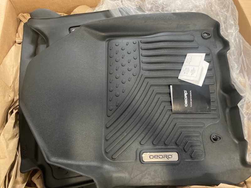 Photo 2 of OEDRO Floor Mats Fit for 2002-2008 Dodge Ram 1500 Quad Cab, 2003-2009 Dodge Ram 2500/3500 Quad Cab, All Weather Floor Liners Unique Black TPE Front & 2nd Seat