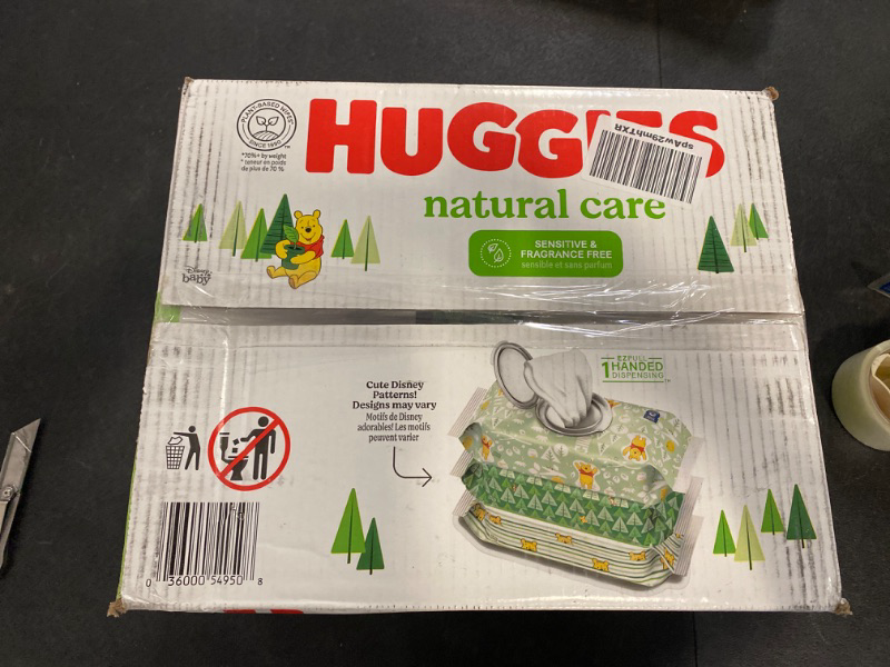 Photo 3 of Huggies Natural Care Sensitive Baby Wipes, Unscented, Hypoallergenic, 99% Purified Water, 12 Flip-Top Packs (768 Wipes Total), Packaging May Vary