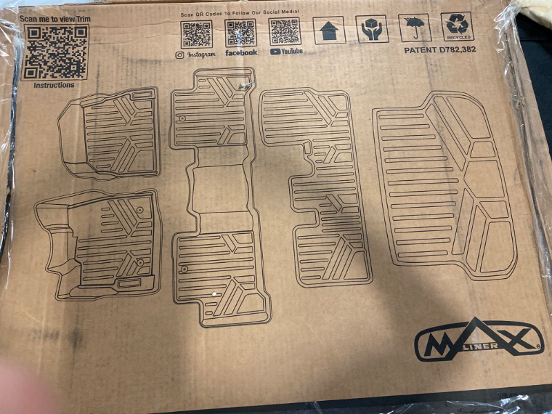 Photo 3 of SMARTLINER 3 Row Floor Mats & Cargo Liner Behind 3rd Row Set Compatible with 2021-2023 Suburban/Yukon XL w/ 2nd Row Bench Seat