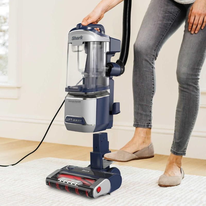 Photo 1 of Shark UV900 Pet Performance Plus Lift-Away Upright Vacuum with DuoClean PowerFins HairPro and Odor Neutralizer Technology, Navy/Silver (Renewed)