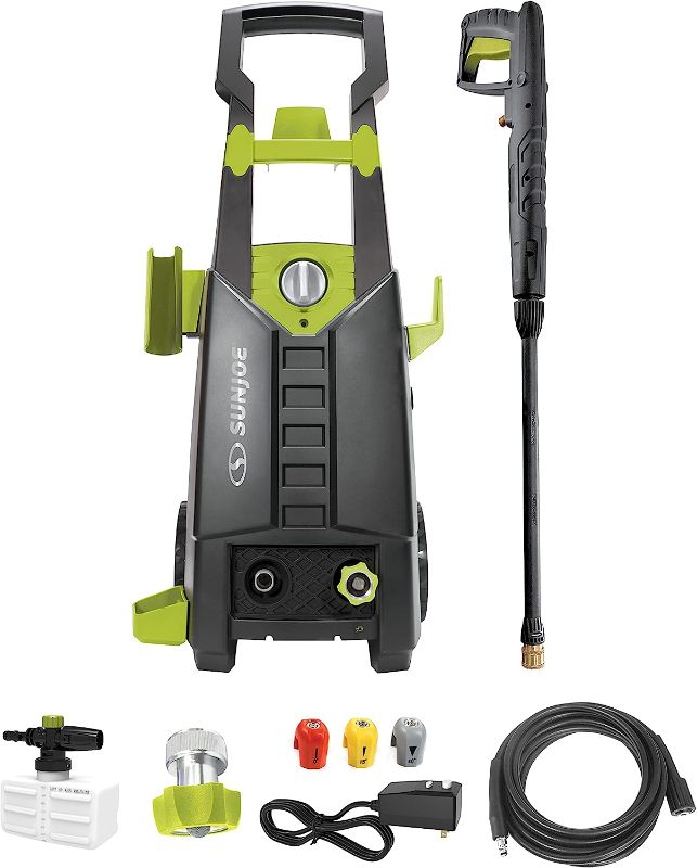 Photo 1 of Sun Joe SPX2688-MAX Electric High Pressure Washer for Cleaning Your RV, Car, Patio, Fencing, Decking and More w/ Foam Cannon, Green