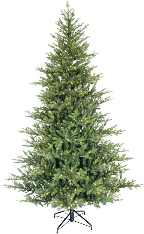Photo 1 of Puleo International 7.5 Foot ft Pre Alberta Spruce Artificial Christmas Tree with Sure-Lit Pole