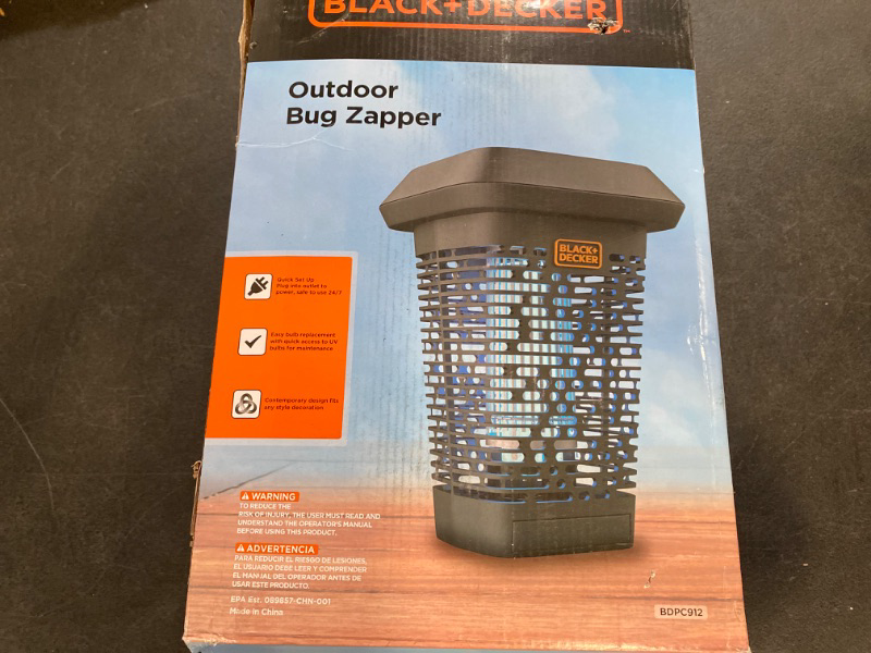 Photo 3 of BLACK+DECKER Bug Zapper- Mosquito Repellent Outdoor & Fly Traps for Indoors- Mosquito Killer & Fly Zapper - Gnat & Moth Traps for Home, Deck, Garden, Patio & More