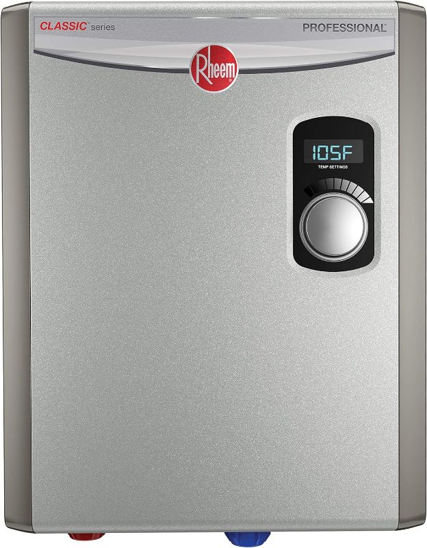 Photo 1 of Rheem 18kW 240V Tankless Electric Water Heater, Gray