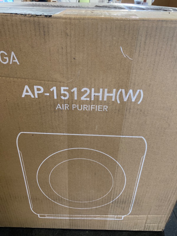 Photo 1 of Coway Airmega AP-1512HH(W) True HEPA Purifier with Air Quality Monitoring, Auto, Timer, Filter Indicator, and Eco Mode, 16.8 x 18.3 x 9.7, White