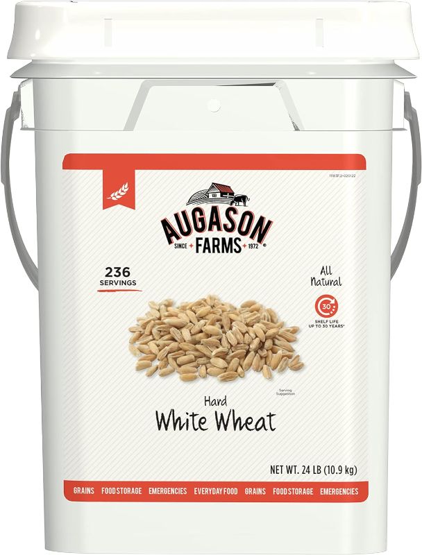 Photo 1 of 
Augason Farms Hard White Wheat Emergency Food Storage 24 Pound Pail