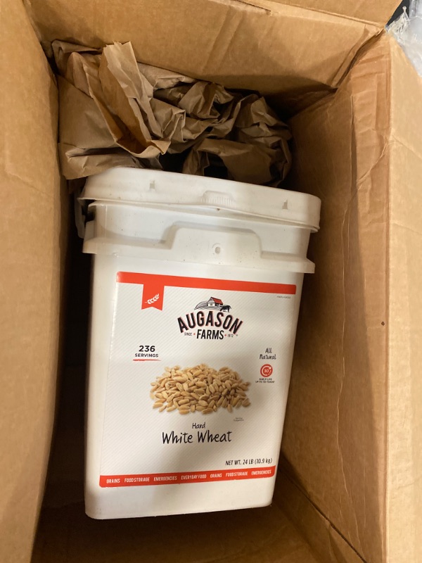 Photo 3 of 
Augason Farms Hard White Wheat Emergency Food Storage 24 Pound Pail