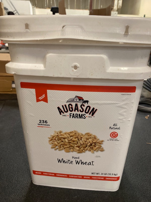 Photo 2 of 
Augason Farms Hard White Wheat Emergency Food Storage 24 Pound Pail