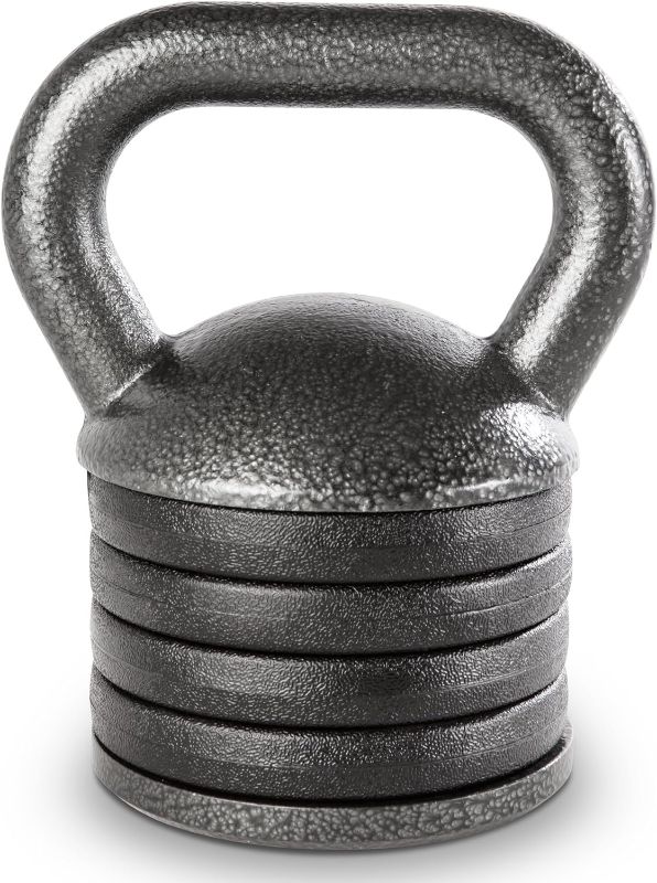 Photo 1 of Apex Adjustable Heavy-Duty Exercise Kettlebell Weight Set Strength Training and Weightlifting Equipment for Home Gyms APKB-5009, Grey
