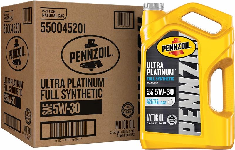 Photo 1 of Pennzoil Ultra Platinum Full Synthetic 5W-30 Motor Oil (5-Quart, Case of 3)