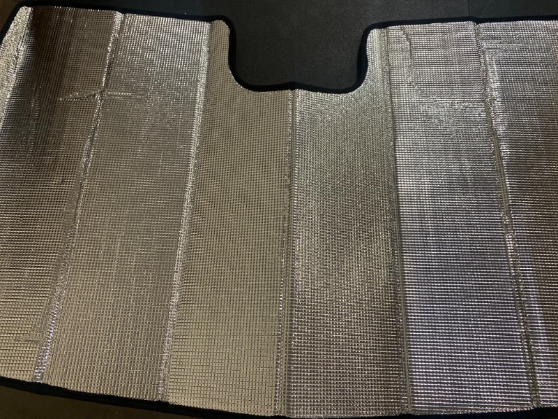 Photo 2 of  Accordion Car Windshield Sun Shade, Foldable Reflective Sun Visor for Car, Reflector Windshield sunshade, Sun Blocker Car Window Shades from Harmful UV Rays, Universal Fit Large (58 x 28 Inch)