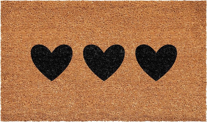 Photo 1 of Calloway Mills Trio Hearts Doormat, 12" x 24"