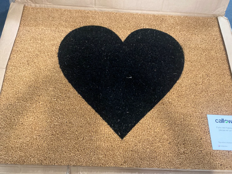 Photo 2 of Calloway Mills Madison Heart Doormat (Black, 24" x 36")