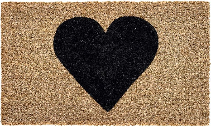 Photo 1 of Calloway Mills Madison Heart Doormat (Black, 24" x 36")