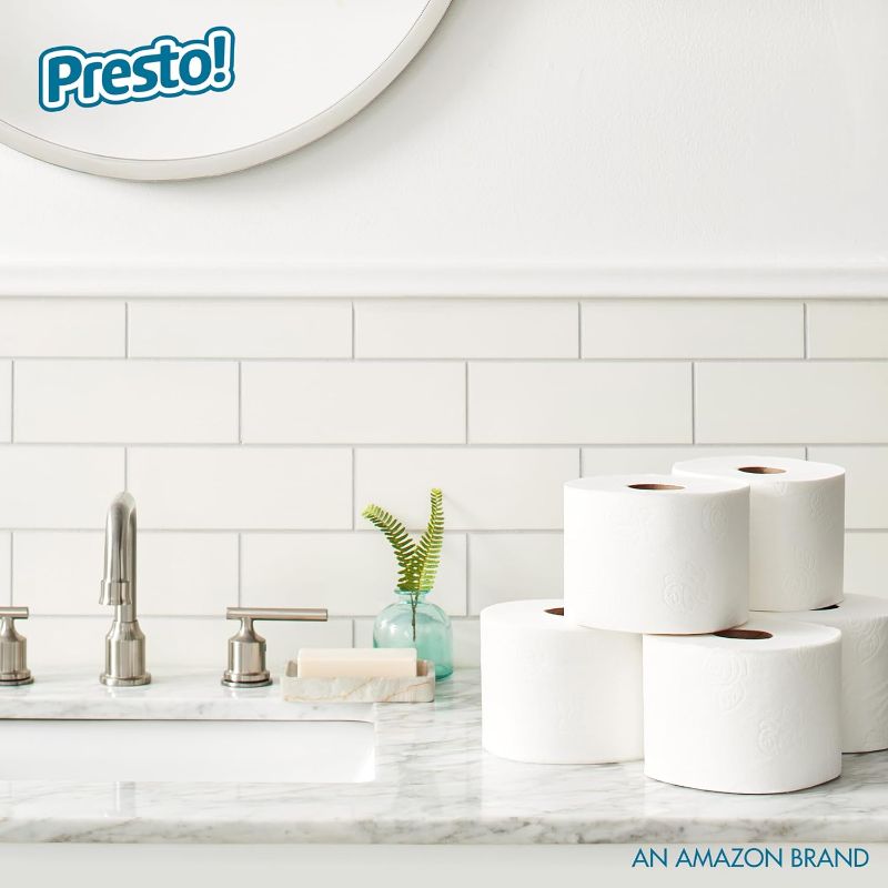 Photo 1 of Amazon Brand - Presto! 2-Ply Ultra-Soft Toilet Paper, 1rolls, 6 Count (Pack of 3), Unscented
