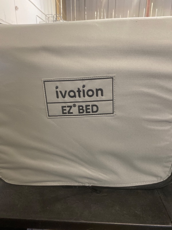 Photo 2 of Ivation EZ-Bed (Queen) Air Mattress with Deflate Defender™ Technology Dual Auto Comfort Pump and Dual Layer Laminate Material - AirBed Frame & Rolling Case for Guest, Travel, Vacation, Camping