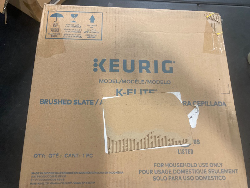 Photo 3 of Keurig K-Elite Single-Serve K-Cup Pod Coffee Maker, Brushed Slate, 12 oz. Brew Size