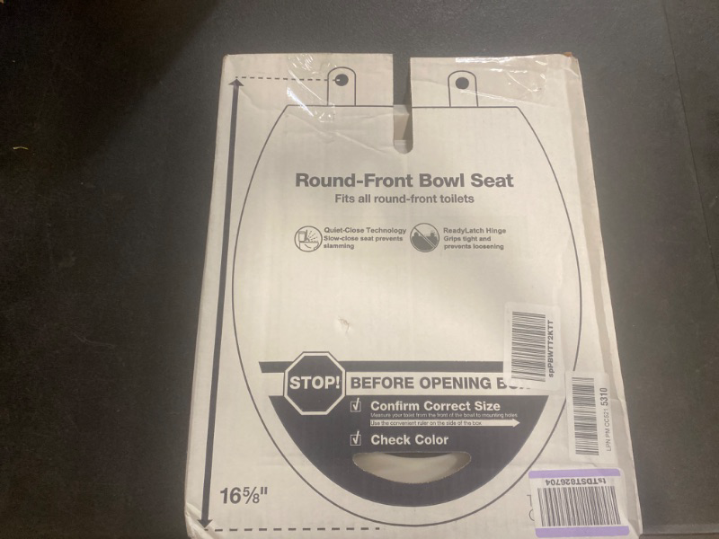 Photo 3 of KOHLER 4639-RL-0 Cachet ReadyLatch Round-Front Toilet Seat, Quiet-Close Lid and Seat, Countoured Seat, Grip-Tight Bumpers and Installation Hardware, White