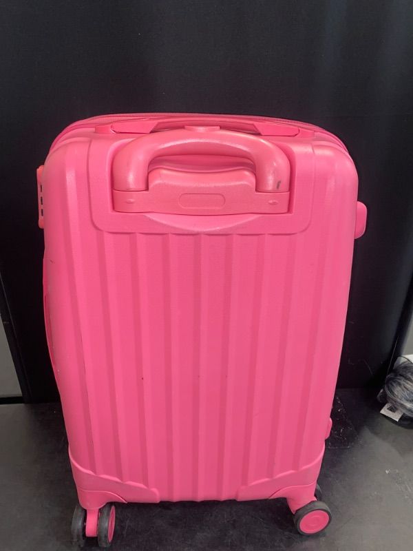 Photo 3 of *TSA lock does not work* LGO Hardside Expandable Carry On Luggage with Spinner Wheels & Built-in TSA Lock, Durable Suitcase Rolling Luggage, Carry-On 20-Inch Rose, Pink 