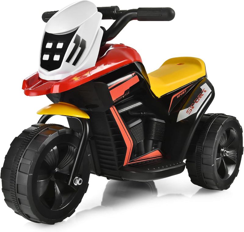 Photo 1 of 
HONEY JOY Kids Motorcycle, 6V Battery Powered Electric Motorcycle for Kids with Training Wheels, Headlights & Music, Horn, Power Display, Ride On...
Color:Black