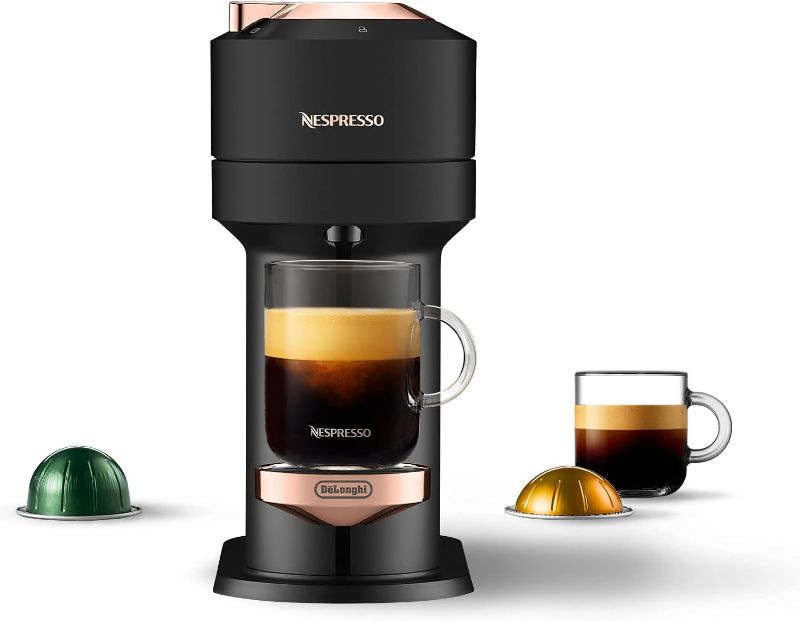 Photo 1 of Nespresso Vertuo Coffee and Espresso Maker, Machine Only, Black Matte Rose Gold