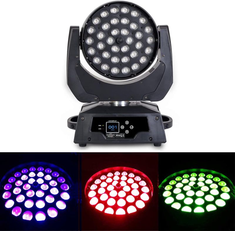 Photo 1 of 
Flyeer RGBW 36x12w Moving Head Light 4 in 1 DMX Zoom Moving Head XPC Stage Light for Wedding Christmas Birthday DJ Disco KTV Bar Event Party Show, 3610