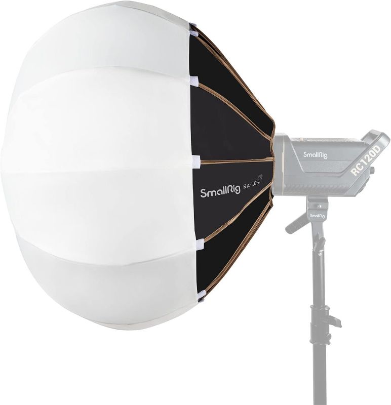 Photo 1 of SmallRig RA-L65 Lantern Softbox Quick Release-One Step, 26in Light Modifier with Fabric Barn Doors, Diffuser for SmallRig Video Light 120B, 120D, 220B, 220D and Other Bowens Mount Light-3754
