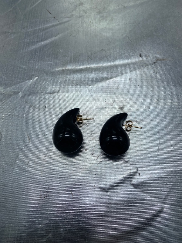 Photo 2 of Chunky Earrings Thick Hoop Earrings Teardrop Earrings for Women
