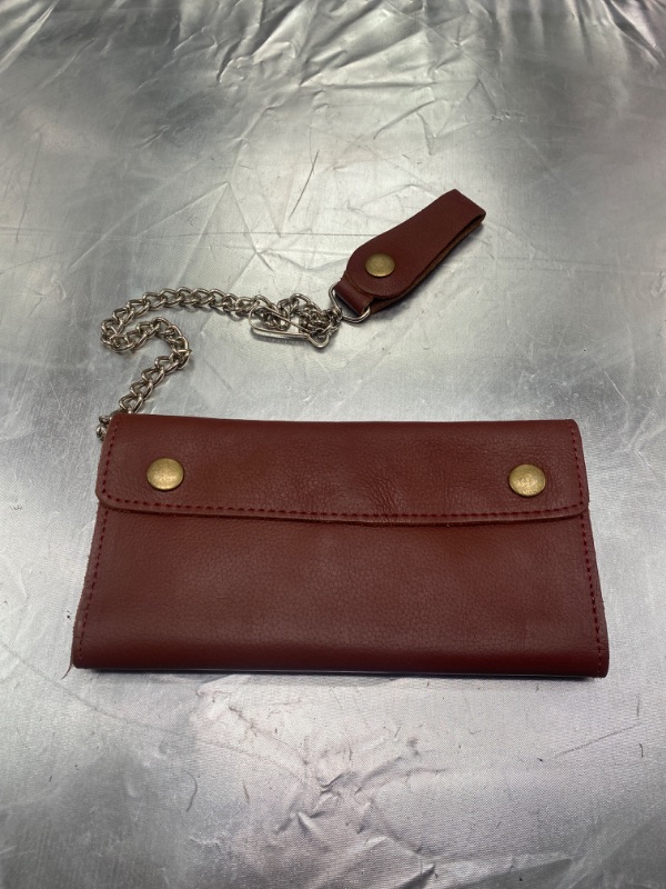 Photo 1 of Genuine Quality Brown Leather Biker Chain Wallet 