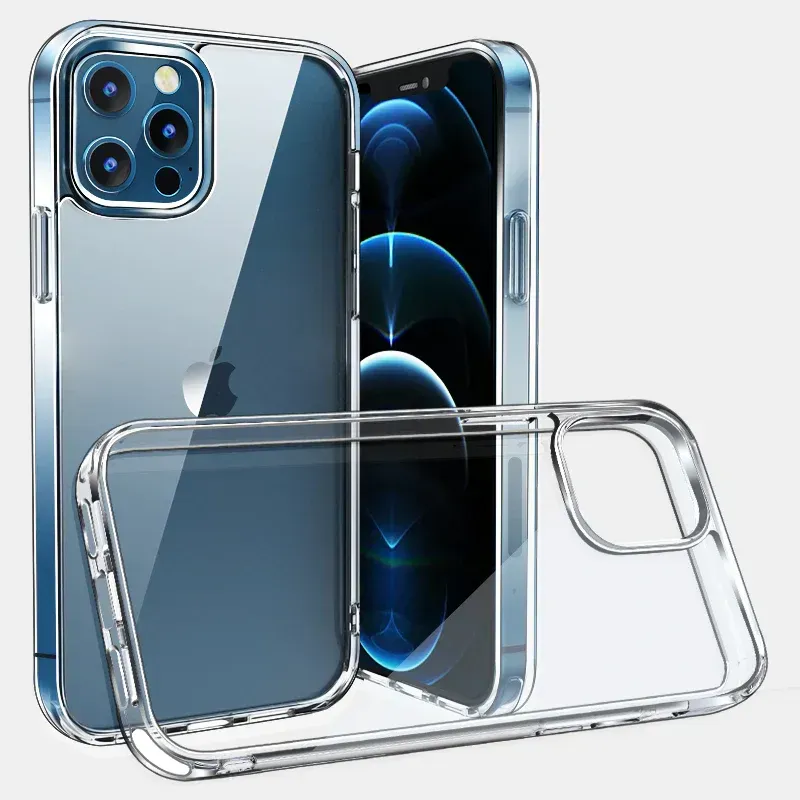 Photo 1 of Letscom Ci121 Crystal Clear Case Compatible with iPhone 12/12 Pro & Silicone Cover For AirPods & Earpods Bundle 