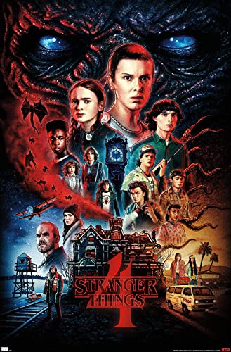 Photo 1 of Netflix Stranger Things: Season 4 - One Sheet Wall Poster & The Party Stranger Things Poster Bundle 
