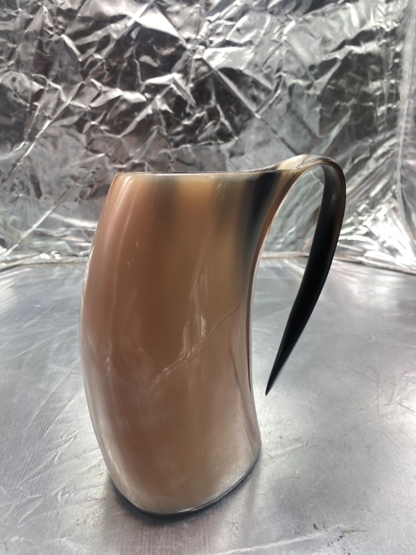 Photo 2 of 30oz Engraved Viking Drinking Horn Mug 