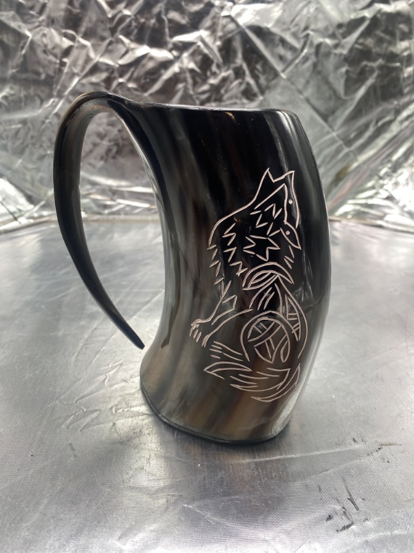 Photo 1 of Engraved Viking Drinking Horn Mug