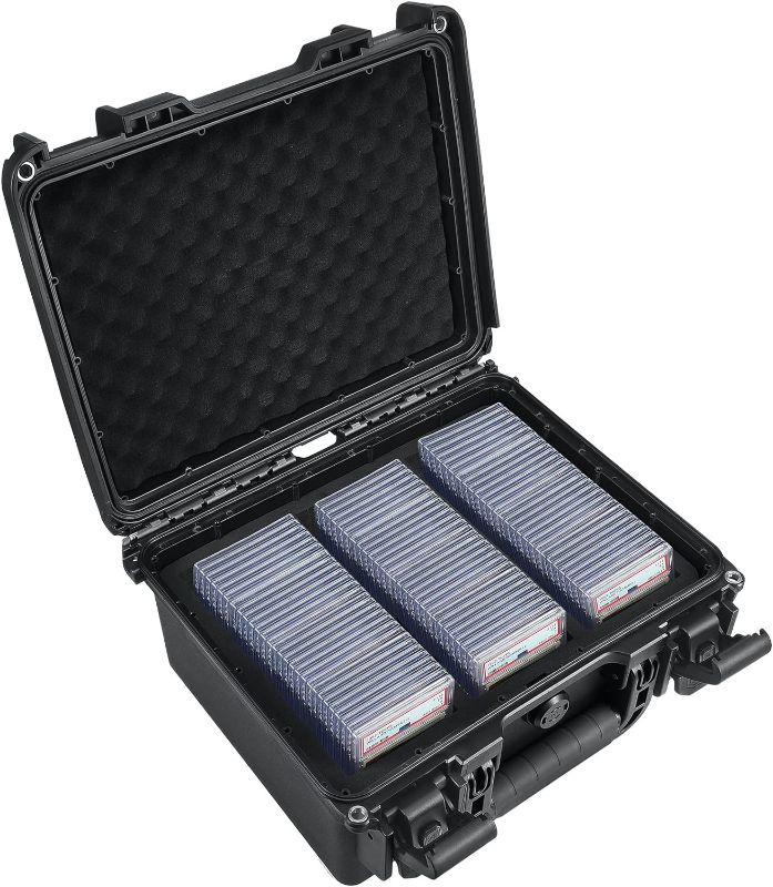 Photo 1 of Migitec Waterproof Graded Card Storage Box Compatible with 102 Card Slabs, the Sports Trading Card Case Fits 