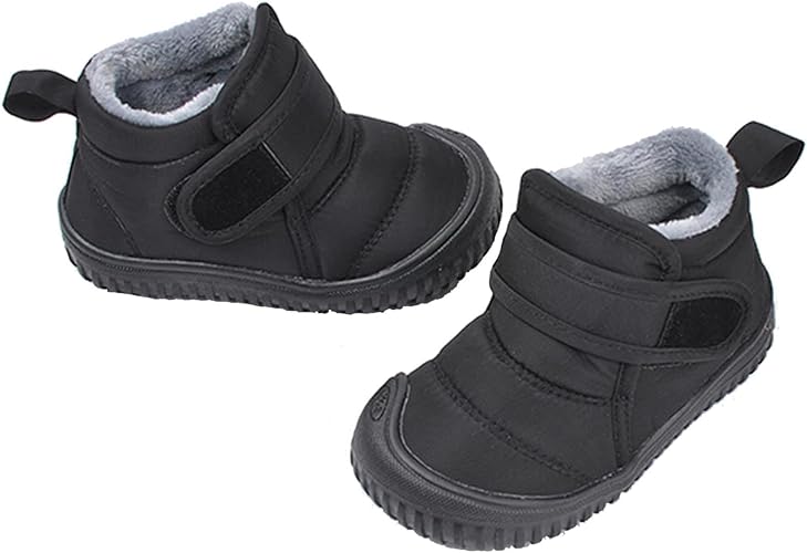 Photo 1 of 6 Toddler YUKTOPA Toddler Snow Boots Kids Boys Girls Warm Fur Lined Winter Boots Waterproof Non Slip Outdoor Ankle Boots Cold Weather Shoes