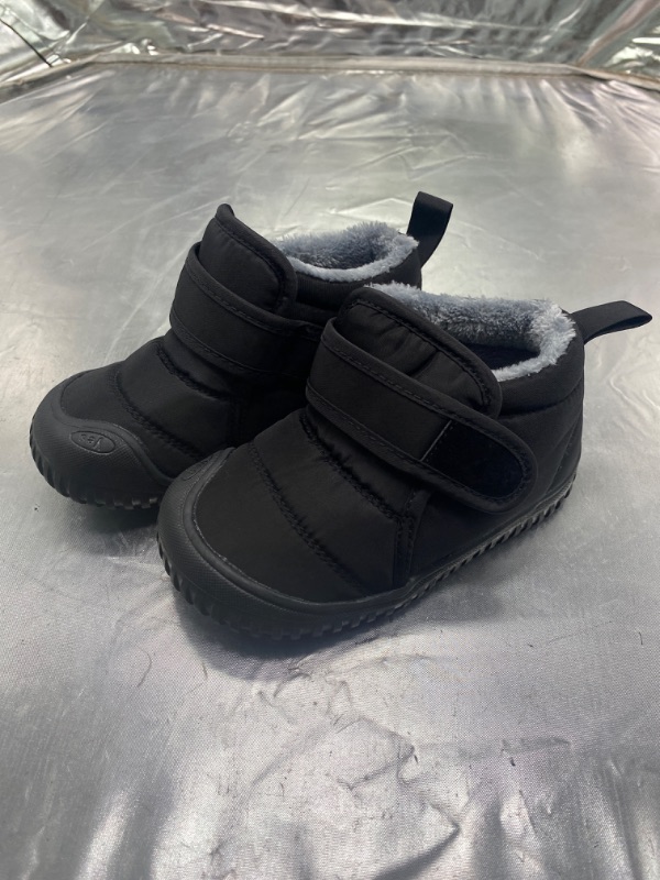 Photo 2 of 6 Toddler YUKTOPA Toddler Snow Boots Kids Boys Girls Warm Fur Lined Winter Boots Waterproof Non Slip Outdoor Ankle Boots Cold Weather Shoes