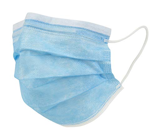 Photo 1 of Single Use Disposable Face Mask (Pack of 50), Blue
