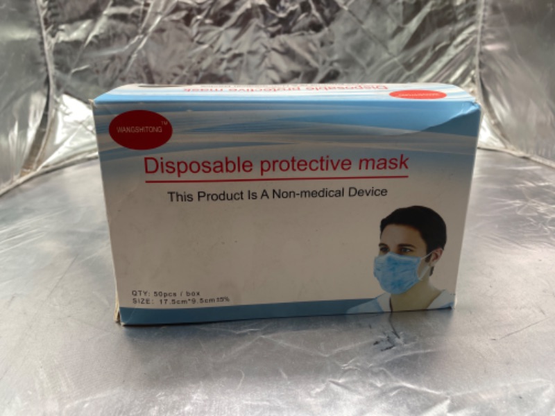 Photo 2 of Disposable Face Masks - 50 Pack 5 Pack of boxes 
