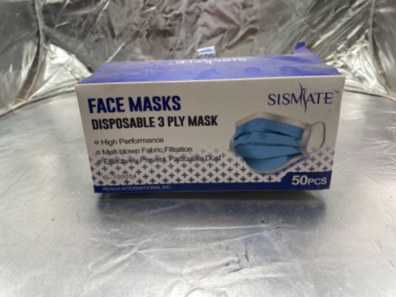 Photo 2 of 3 Ply Face Mask - 50 Pack 5 Pack 
 