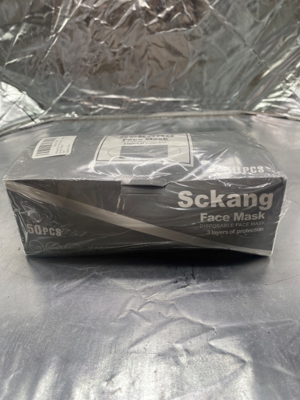 Photo 1 of 5 Pack of Sckang Disposable Face Masks, 3 Layers of protection 50PCS per Box 