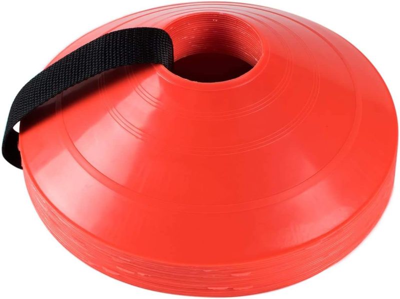 Photo 1 of Super Z Outlet Bright Orange Round Cones Sports Equipment for Fitness Training (20 Pack)
